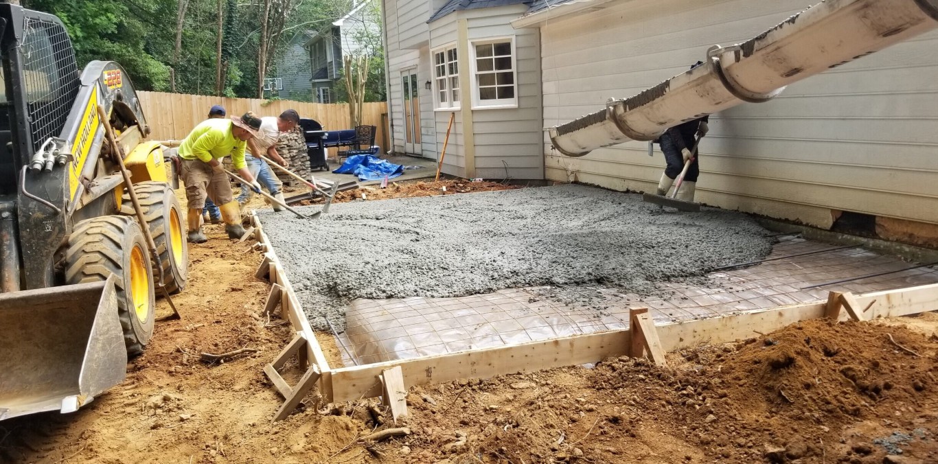 Professional concrete contractors at work in Pinellas Park, FL